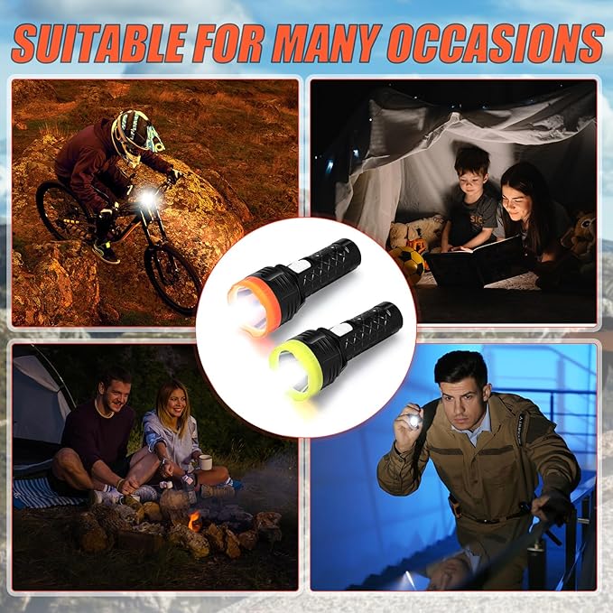 48 Pcs Mini Flashlight Bulk Flashlight with Lanyard Assorted Colors Torch Flashlights LED Keychain Flashlights Small Light Night Reading Emergency Hurricane Camping Hiking Party Favors