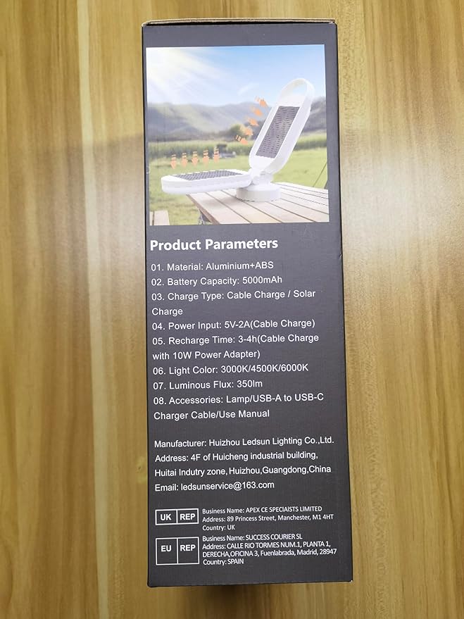 Hapfish Rechargeable Solar Camping Lantern, 5000mAh Battery Powered LED Lights, Dimmable Foldable Waterproof Camping Essentials, Lamp for Power Outages, Camping Gear, Hurricane, Emergency, Indoor