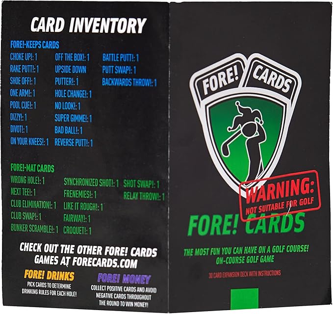 On-Course Golf Game ??30 New Playing Cards to Add Fun to Your Next Golf Round ??Great Gift for Golfers ??Not Suitable for Golf Expansion Pack ??Fun On-Course Game for Friends, Groups