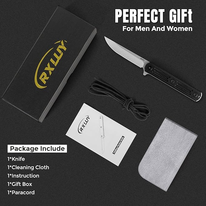 Folding Pocket Knife, 3.19” 14C28N Steel Blade G10 Handle Praxis Small Flipper Liner Lock EDC Folding Knife, Sharp Survival Camping Hiking Hunting Tactical Knives for Men (Black)