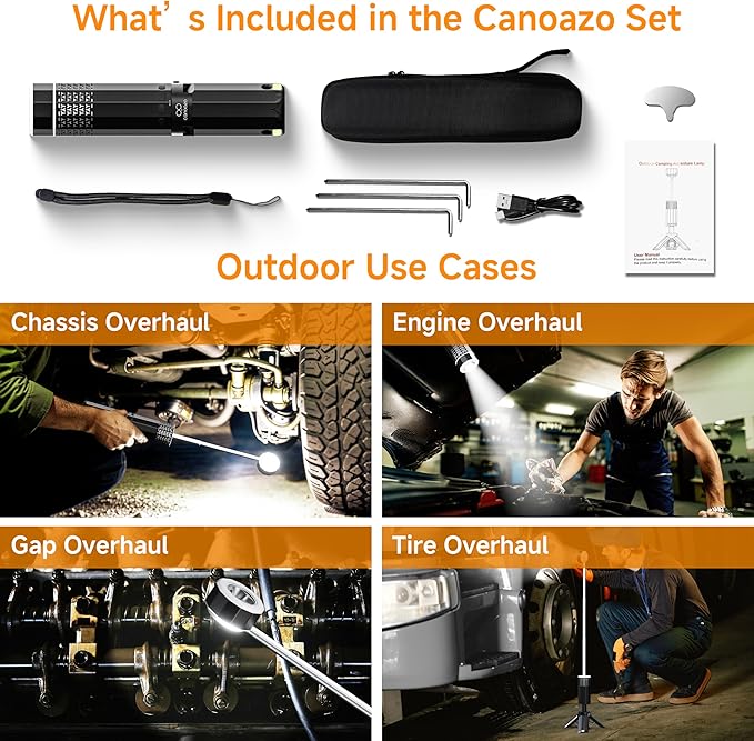 Rechargeable 21000mAh Camping Light, Telescopic Camping Lights, Collapsible Magnetic Camping Lantern with Stand IPX6 Waterproof Flashlights, Camping Lamp for Emergency, Hiking