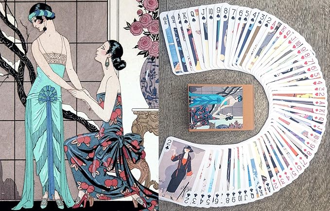 George BARBIER Playing Cards (Poker Deck 54 Cards All Different) Famous Vintage French Illustrator Art Deco Artist