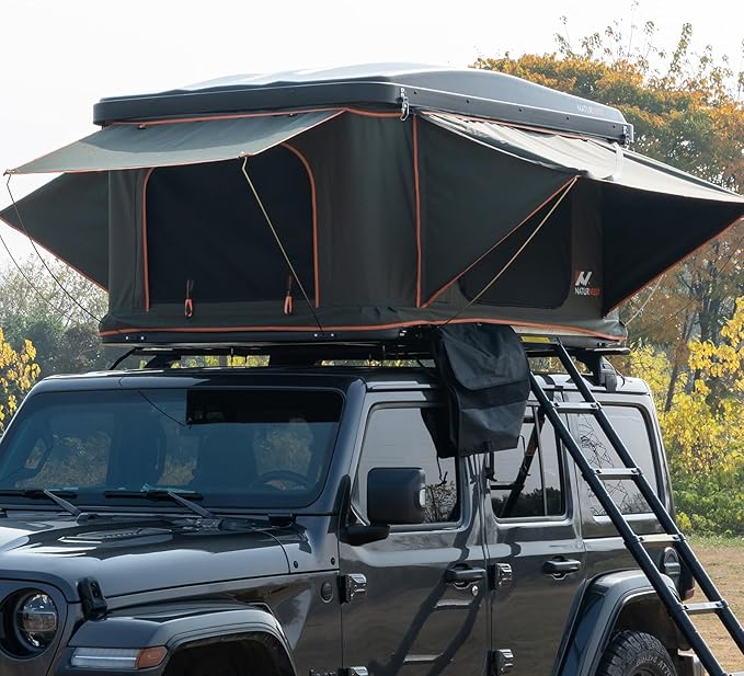 Naturnest Rooftop Tent Hard Shell, Naturnest Orion Roof Top Tent, Pop Up Tents for Camping,Boxy RTT Overlanding Tent for Van SUV Trunk, 2-3 Person