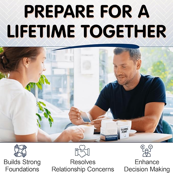 200 Foundational Conversation Starter Cards for Couples - Fun Relationship Card Game to Build Love and Marriage on a Solid Foundation - Perfect Wedding or Engagement Gift