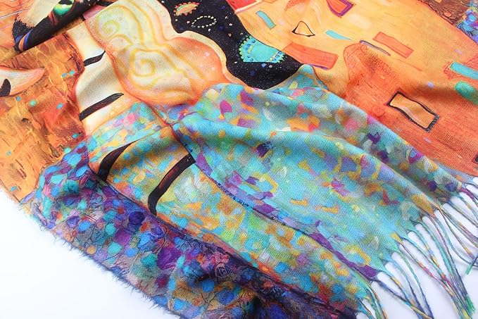 Umjetnost Soft Cashmere Feel Scarf For Women Winter Warm Scarves Large Shawl Wrap Monet Van Gogh Art Print
