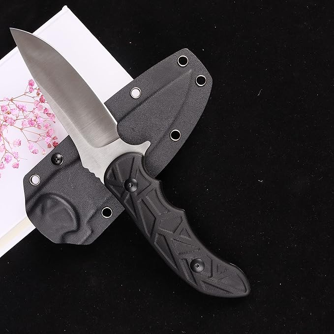 MASALONG Kni231 Full Tang Survival 9cr14mov Steel Knife With Belt Sheath For Bushcraft Camping Fixed Blade Knives