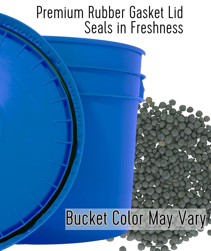 Black Lentils | 25 LBS | Emergency Food Storage Bucket | Non-GMO | Vegan | Bulk