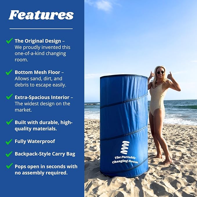 Portable Changing Room, Pop Up Pod - Privacy Tent, Dressing Room Tube or Portable Toilet Stall with Carry Bag for Camping, Beach, or Outdoor by The Portable Changing Room