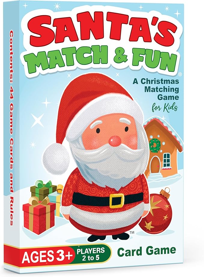 Santa?™s Match & Fun ??Christmas Matching Game for Toddlers Ages 3-5 & Kids 4-8 | Family Game Night Activities, Stocking Stuffer Gift Idea