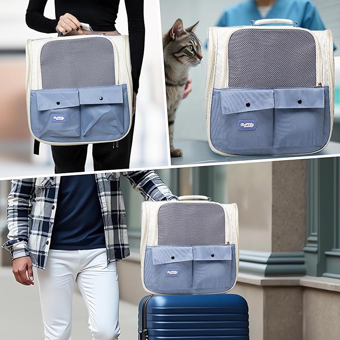 Cat Backpack Carrier Airline Approved ??Breathable Pet Carrier Backpack for Small Dogs, Cats, Puppies, Rabbits ??Travel Dog Backpack with Ventilated Design for Hiking, Outdoor, Car Trips