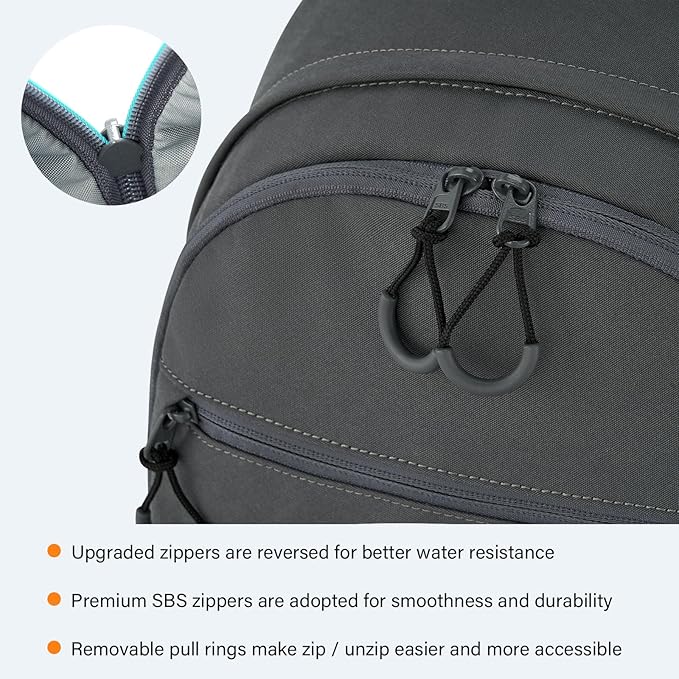 Carry On Travel Backpack For Women, 18 Inch Water Resistant Large Backpack Lightweight Bookbag For Men, 8x14x18 Personal Item Bag Casual Daypack Backpacks For Work Office Commuter (Dark Gray)