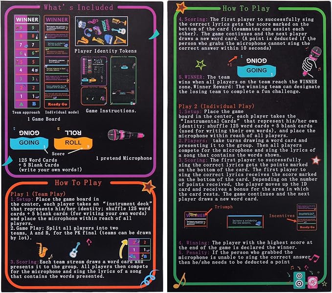 Mity rain Music Party Games - Fast-Paced Music Trivia Card Games for 2-10 Players | Fun Family Games & Adult Card Games with Lyrics ChallengePerfect for Game Night & Music Lovers!