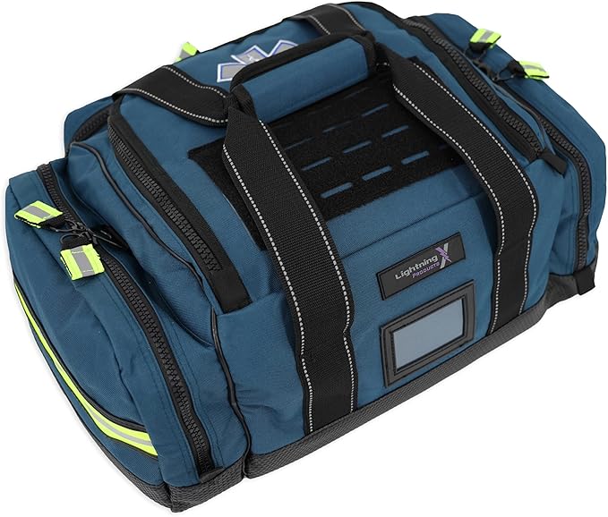 Lightning X Modular Large EMT Medic First Responder EMS Trauma Jump Bag w/Embroidered Name - Blue