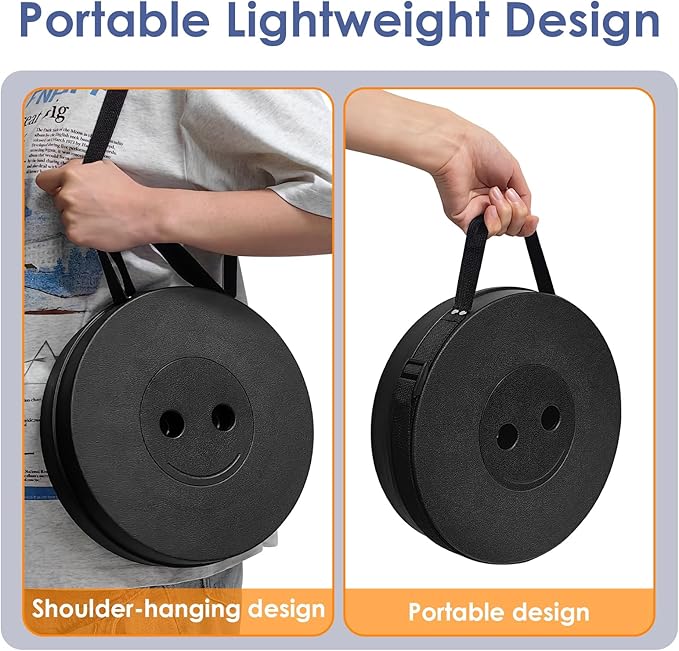 Upgraded Collapsible Stool, Portable Folding Stool, Lightweight Telescoping Retractable Stool with Max Load Capacity 600lbs, Foldable Seat Stools for Outdoor Camping Fishing Hiking Travel BBQ