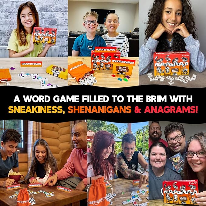 Shenanigrams! ??The Mega-Mischievous Word Game! A Super Fun & Fast Family Party Game for Kids, Teens & Adults - Great for Travel, Couples & Family Board Games Night