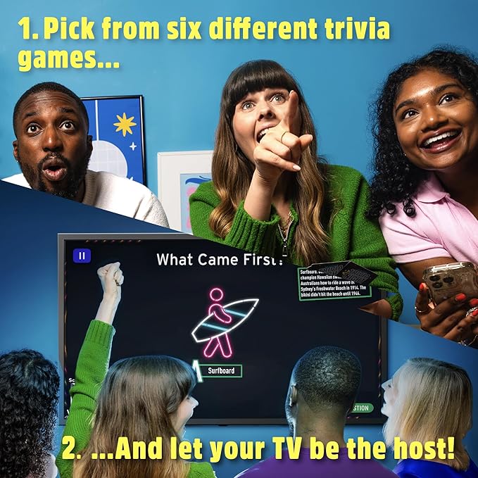 Trivia Night Live: Host Your Own Quiz Show, New Board Game for Families and Friends, Family Board Game, 2-6 Players, Age 12+