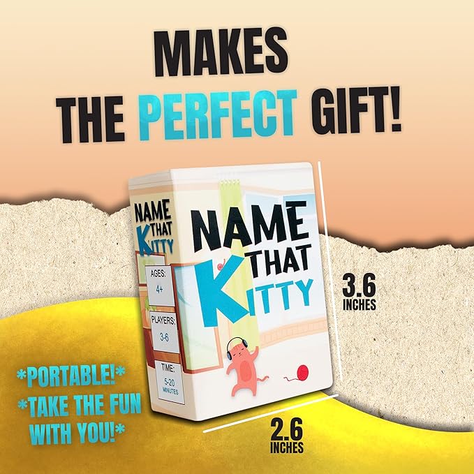 Name That Kitty - Cat Card Game for Kids 8-12 is Great for Cat Crafts, Cat Games, and Cat Memory Fans! Fun for Families, 9-Year-Old Girl Gifts, Cat Toys for Kids, or Cat-Themed Toys for Girls 6-8