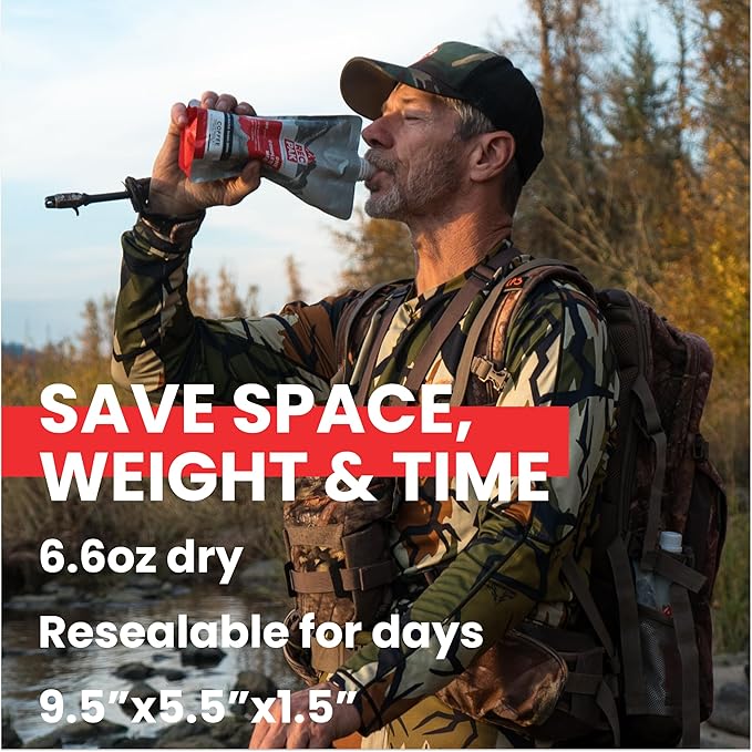 RecPak Performance Ultralight Instant Meals For Your Next Adventure | 700 Cal 42g Protein I Coffee (6-Pack)