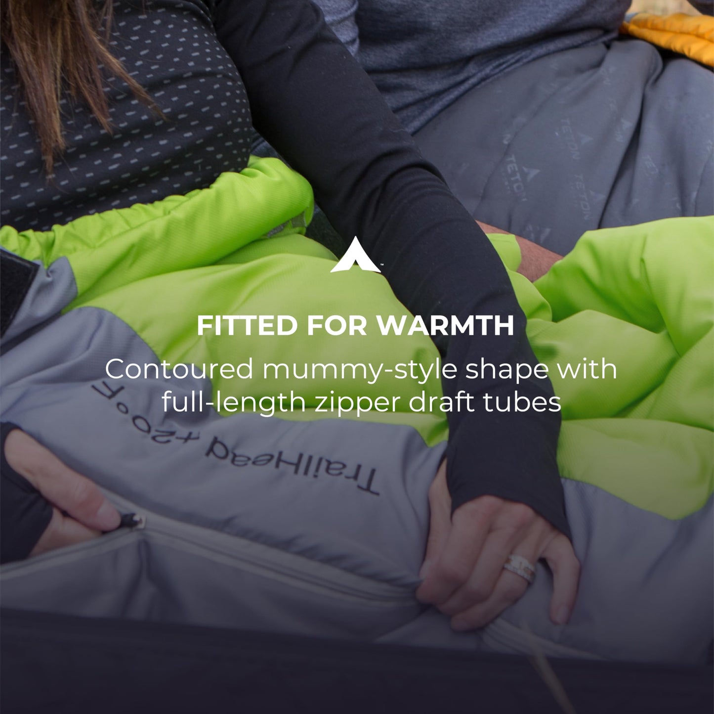 Teton Trailhead, 20 Degree Sleeping Bag; Lightweight, Warm Mummy Sleeping Bag, Camping