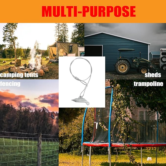 30 Inch Earth Anchors,1000LBS Ground Earth Anchors for Trapping ,Securing Camping Tentsï¼?Sheds ,Swing Set Green House Easy to Use (20 Pack)