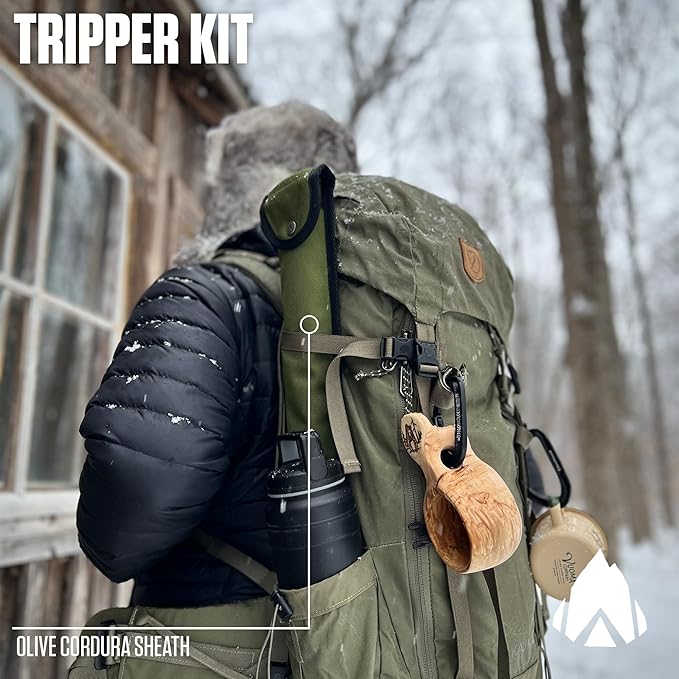 AGAWA - BOREAL21 Tripper Kit - Includes 21" Folding Saw, Nylon Carrying Case, 21" All-Purpose & 21" Aggressive Blade - For Camping, Hiking & Survival Gear (Black Frame/Yellow Handle)