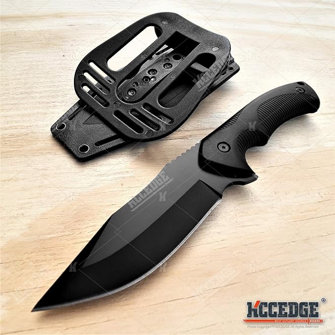KCCEDGE BEST CUTLERY SOURCE Tactical Knife Hunting Knife Survival Knife 9" Full Tang Fixed Blade Knives Camping Accessories Camping Gear Survival Kit Survival Gear and Equipment Tactical Gear 80213