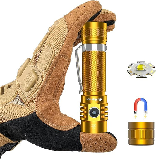 Wurkkos WK03 Pocket Flashlight Rechargeable, 1200 High Lumens Super Bright LED Flashlight with 6 Modes, High CRI 519A LED, IP68 Waterproof, Small Powerful Flashlight for Home, Emergency, Camping