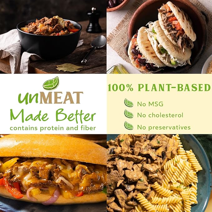 unMEAT Plant Based Meat | Easy to Prepare Plant Based Protein | Vegan Meat with Less Calories, Roast Beef Style, (Pack of 12)