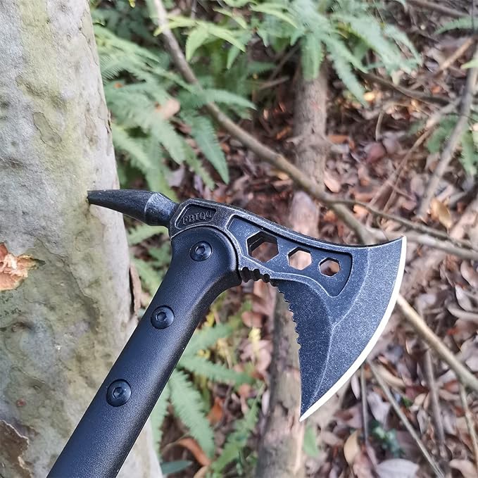 Doom Blade Camping Axe, Survival Throwing Hatchet with Sheath,Tactical Tomahawk Camping Cutting Wood Axe