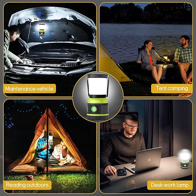 LED Camping Lantern Rechargeable Telescopic Camping Light,1800LM, 4400mAh IPX5 Waterproof Dimmable Tent Light, 4 Light Modes, Portable Flashlight for Power Outages, Emergency, Hurricane, Hiking