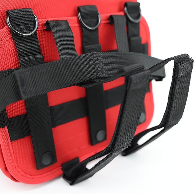 Lightning X Premium Rip-Away Individual First Aid Kit for Vehicle Head Rest - RED