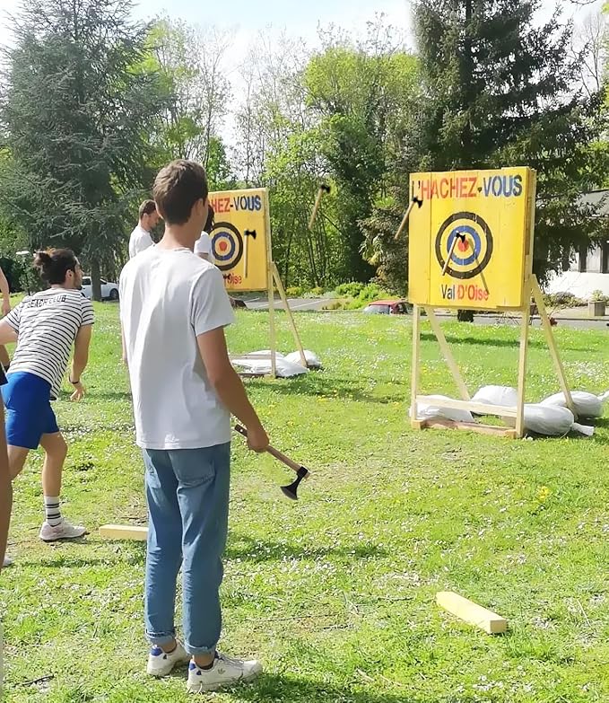 Throwing Axes, 16.2-inch Throwing Tomahawks High Carbon Steel & Wooden Handle, for Axe Throwing Recreation and Competition