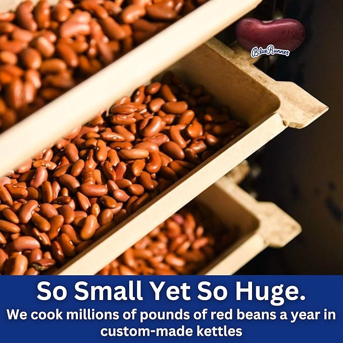 Blue Runner Creole Cream Style Red Beans 16 Oz (Pack Of 6) - New Orleans Best Authentic Red Beans - Slow Cooked to Perfection - A Southern Favorite - Easy Meal out of a Can