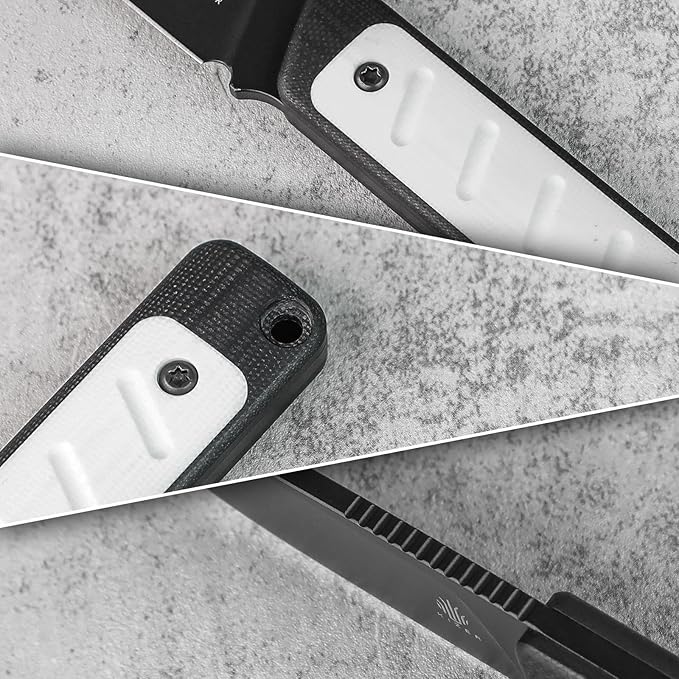 Kizer Smolt Fixed Blade Knife with Sheath, 2.98??3V Steel Blade Fixed blade Knives with G10 Handle, Drop Point Small EDC for Men Women Camping Hunting Pocket Knife 1063A3
