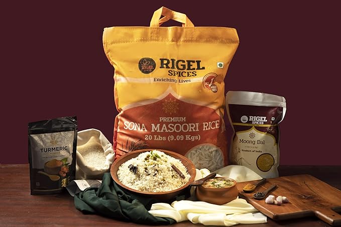 Rigel Spices Moong Dal 2 Lbs - Protein-Rich Yellow Mung Beans - Quick-Cooking Nutrient-Packed Elegance - Split Mung Beans - Ideal for Soups & Stews - Nutritious Yellow Split Mung Dal