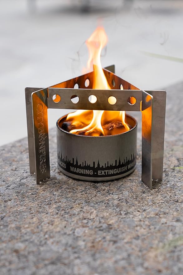 Portable Camp Stove - Cooker - Trivet Combo | 3 Uses in 1 | Ultralight | Stainless Steel | Perfect for Emergencies, Camping, Hiking | Made in the USA