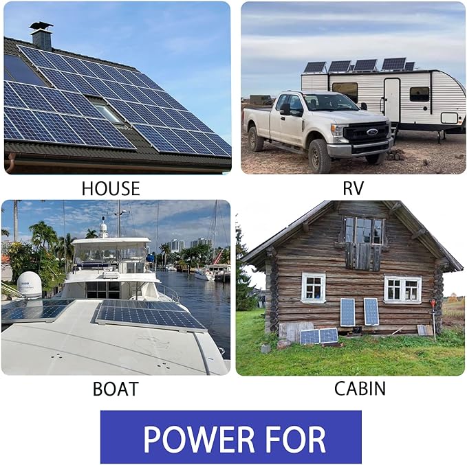 500 Watt 12Volt Solar Panel Kit 5X100W Monocrystalline Module 50A Charge Controller for RV, Boats, Trailer, Camper,Off-Grid System (500W Solar Kit)