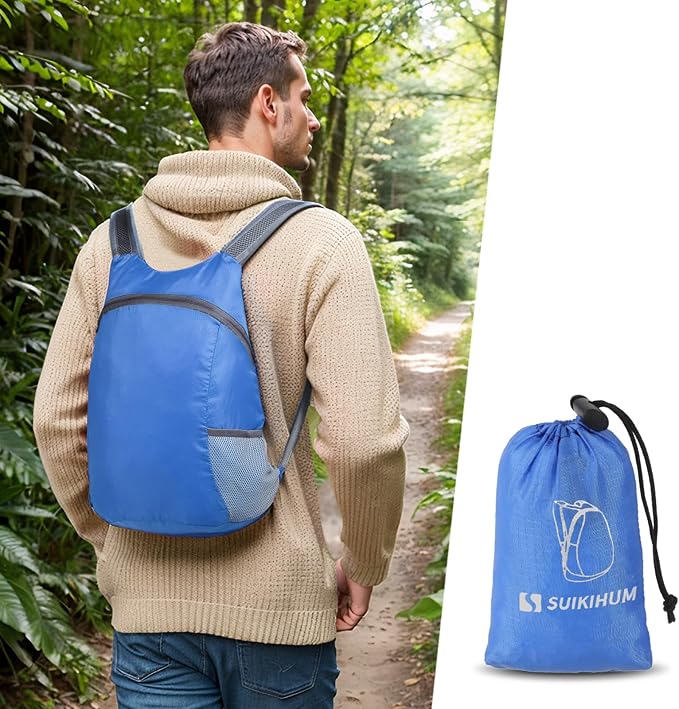 20L Ultra Hiking-Daypack Lightweight Foldable Travel Packable Backpack for Camping Cycling Outdoor,Sapphire