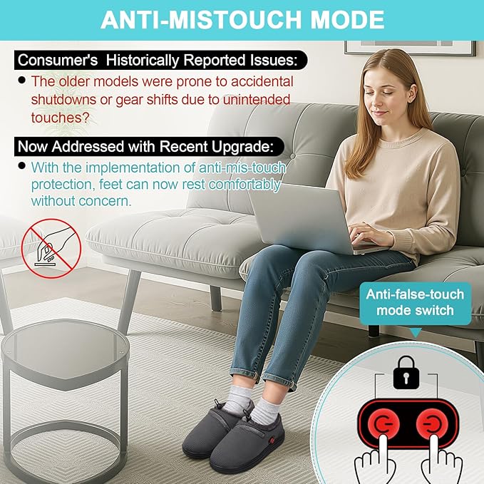 RTDEP Foot Warmer, Heated Slippers for Women Men, Heated Shoes Rechargeable Battery 5000mAh,Anti-Accidental Touch, Heat Slippers, Winter Foot Warmers for Feet for Home Office