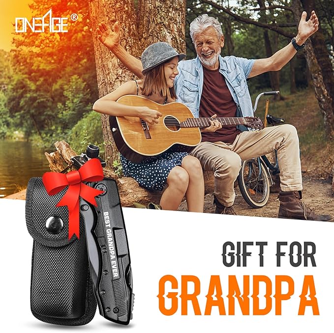 Grandpa Gifts, "BEST GRANDPA EVER" Multitool Knife, Stocking Stuffers for Grandpas, Grandpa?™s Christmas Birthday Gifts Idea for Grandfather, Grandpa Fathers Day Gift, Grandpa?™s Gift