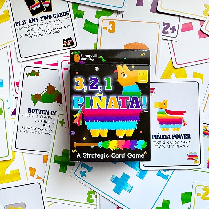 3, 2, 1 Piñata! - A Card Game of Candy Chaos with Take-That Gameplay | Fast-Paced & Easy to Learn | Fun Family Game Night Card Game for Families and Kids