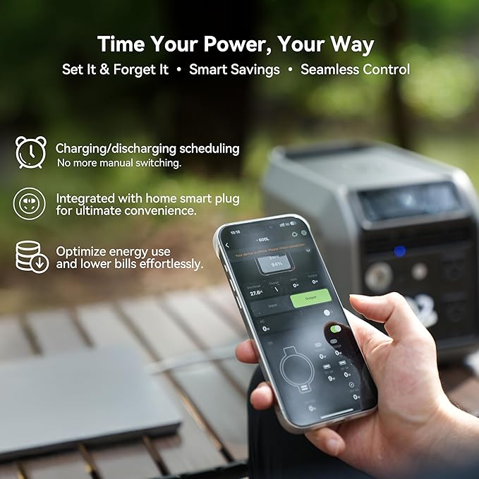 Dabbsson 600L Solar Generator with 120W Solar Panel,768Wh 600W Power Station,Up to 900W AC Output,1.5X Extended Runtime,Recharge 100% in 1.6 Hrs,Semi-Solid LiFePO4,EPS,100W USB-C,for Camping RV Home