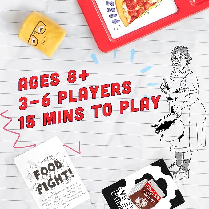 The Lunch Room ??Ultimate Family Board & Card Game Hilarious Food Fight with Tater Tots Squishy Toys for Kids & Adults 8+ | Easy-to-Learn Party Game for 3-6 Players