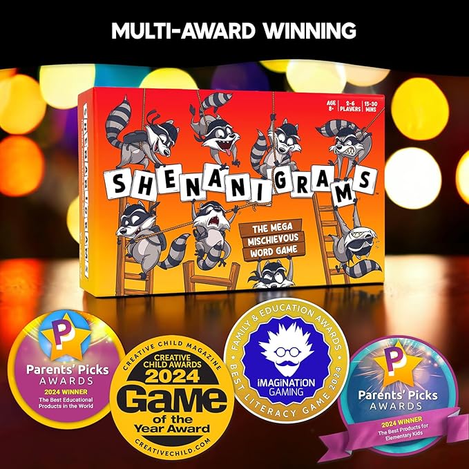 Shenanigrams! ??The Mega-Mischievous Word Game! A Super Fun & Fast Family Party Game for Kids, Teens & Adults - Great for Travel, Couples & Family Board Games Night