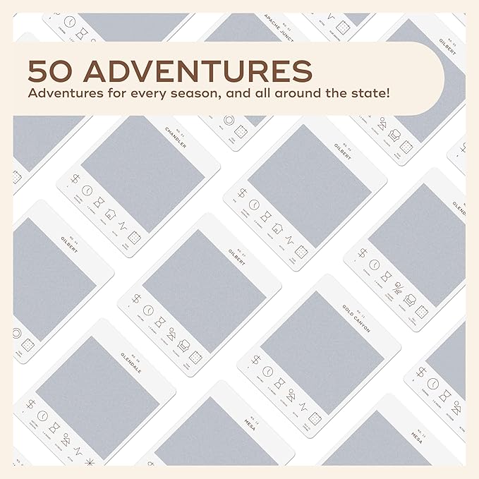 Reach International Outfitters Phoenix Adventure Bucket List - 50 Scratch-Off Cards for Outdoor Activities, Tourist Attractions, and Landmarks Guide for Exploring Phoenix