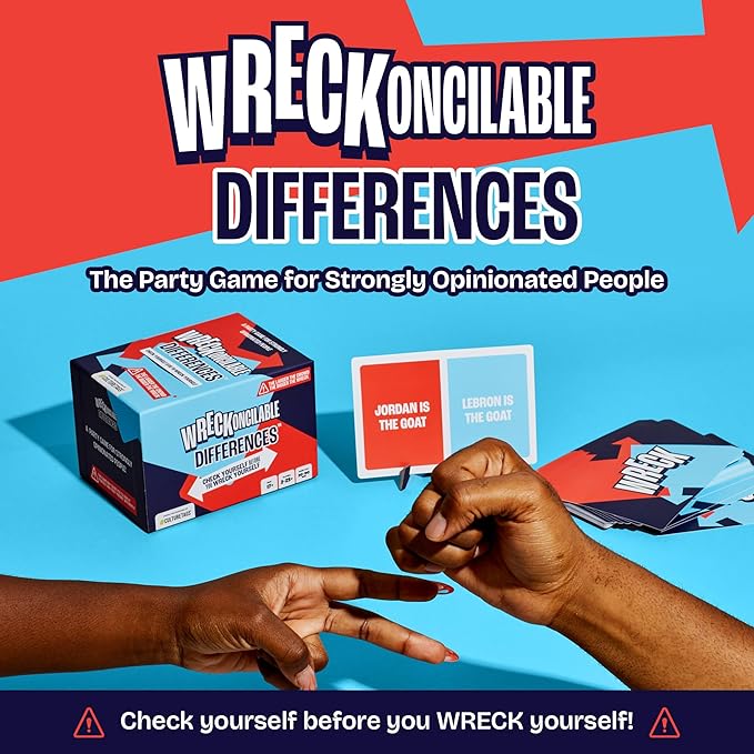 WRECKoncilable Differences ??Party Game for Adults 17+ | Debate Card Games for Game Night, Kickbacks & Parties | Rock Paper Scissors Adult Game | 2-25+ Players