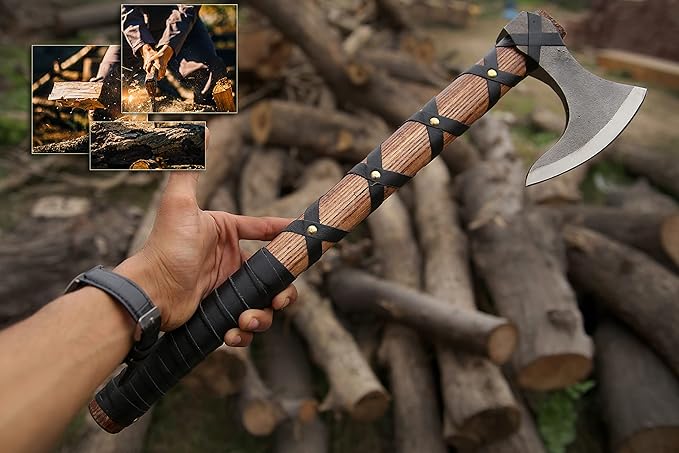Viking Axe, Hatchets and Axes, Throwing Axes, Viking Battle Axe, Gifts for him, Wood Working Tools, Viking Gifts for Men, Tomahawk ax Head, Bearded Axe (Ragnor Viking Axe)