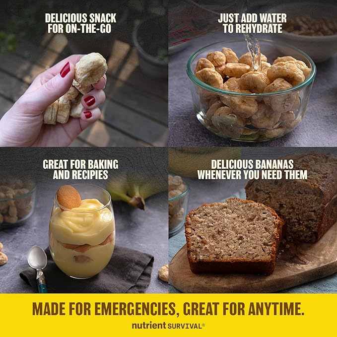 Premium Freeze-Dried Bananas ??#10 Can | 25-yr Shelf Life | Emergency Food Storage