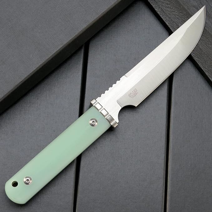 Eafengrow EF123 Fixed Blade Knife 14c28n Steel Blade G10 Handle Fixed Knife for Outdoor Camping Hunting Survival Tool Knives with Kydex Sheaths