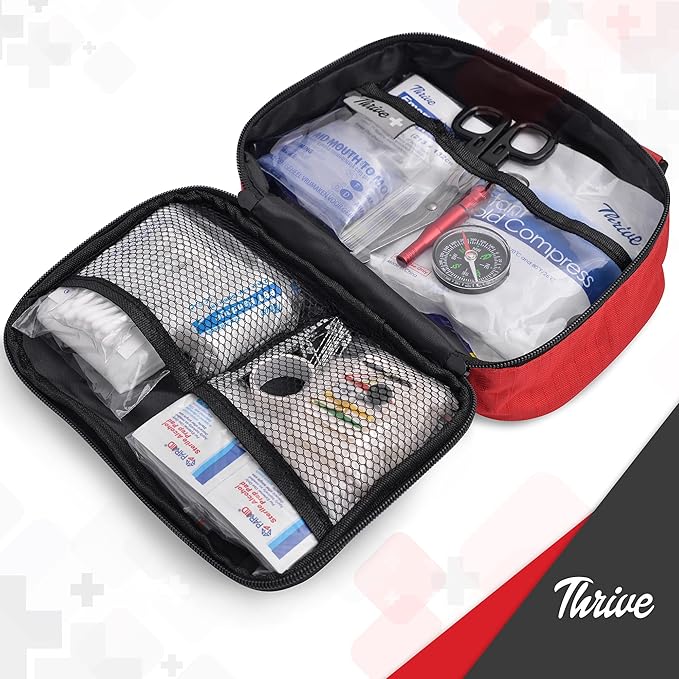 Thrive First Aid Kit (154 Pieces) - Family Safe First Aid Bag Packed w/Hospital Grade Medical Supplies ??Emergency kit